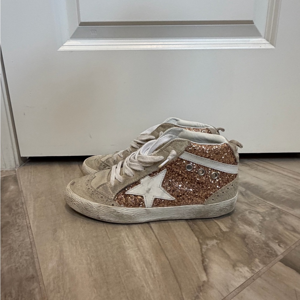Golden Goose Women's Mid Star with pink glitter - Picture 5 of 10